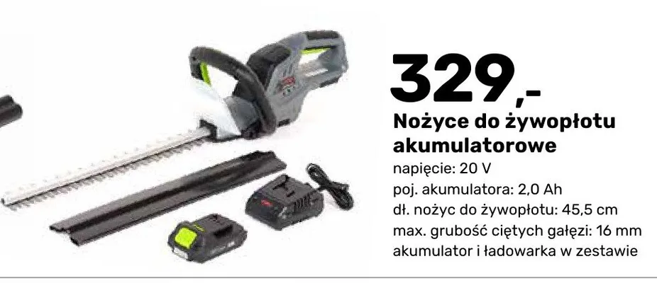 Nożyce do żywopłotu akumulatorowe promocja w Bricomarche