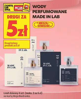 Wody perfumowane Made in Lab promocja w Biedronka
