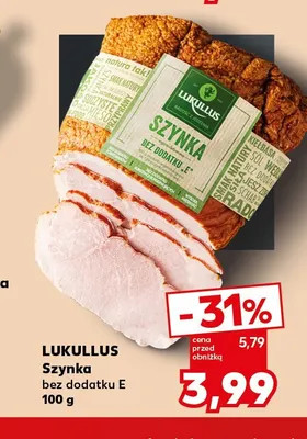 Szynka bez dodatku E Lukullus promocja w Kaufland