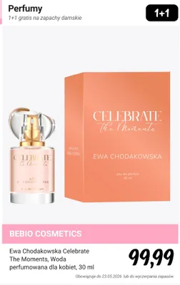 Woda perfumowana dla kobiet beBIO Cosmetics Ewa Chodakowska Celebrate The Moments promocja w Rossmann