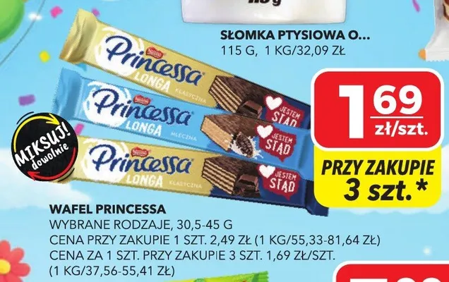 Wafel Princessa Longa klasyczna promocja w Top Market