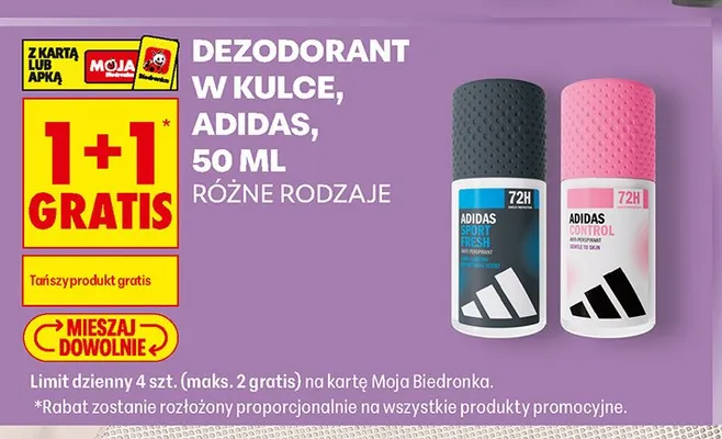 Dezodorant w kulce Adidas Sport Fresh promocja w Biedronka