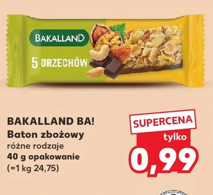 Baton zbożowy Bakalland BA! promocja w Kaufland
