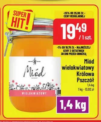 Miód wielokwiatowy Królowa Pszczół promocja w POLOmarket