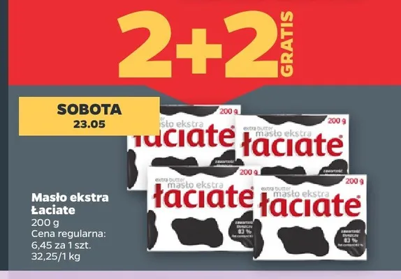 Masło ekstra Łaciate promocja w Netto