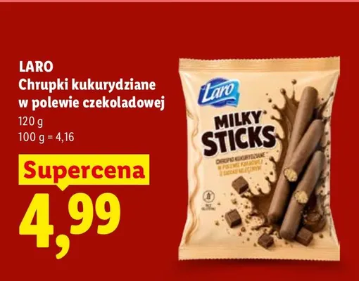 Chrupki kukurydziane w polewie czekoladowej Laro promocja w Lidl