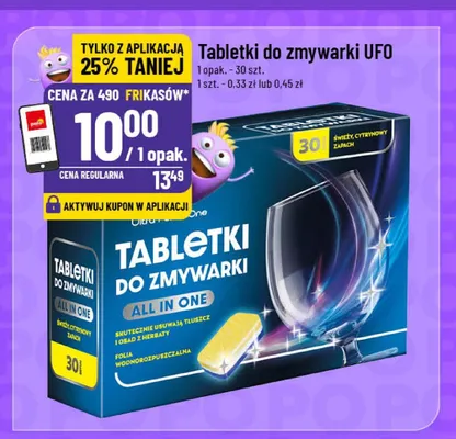 Tabletki do zmywarki UFO promocja w POLOmarket