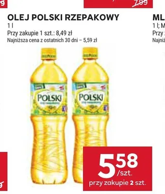 Olej polski rzepakowy promocja w Stokrotka