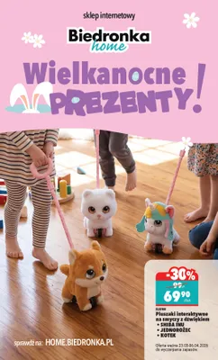 Pluszaki interaktywne na smyczy z dźwiękiem Shiba Inu, Jednorożec, Kotek promocja w Biedronka Home