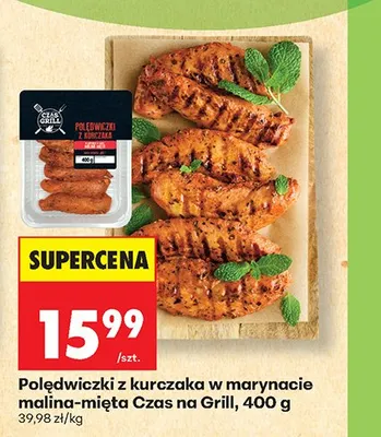 Polędwiczki z kurczaka w marynacie malina-mięta Czas na Grill promocja w Biedronka