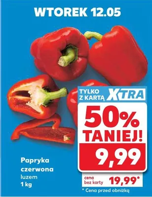 Papryka czerwona luzem promocja w Kaufland