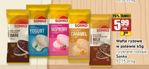 Wafle ryżowe w polewie Sonko Yogurt promocja w API Market