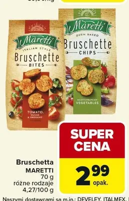 Bruschetta Tomato & Oregano MARETTI promocja w Carrefour