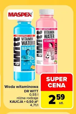 Woda witaminowa Dr Witt promocja w Carrefour