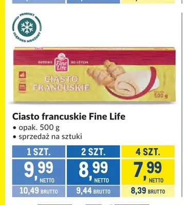 Ciasto francuskie Fine Life promocja w Makro