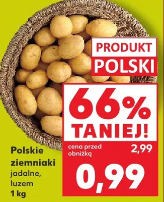 Ziemniaki jadalne polskie luzem promocja w Kaufland