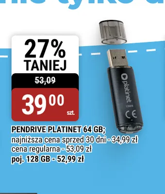 Pendrive Platinet 128 Gb promocja w bi1