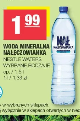 Woda mineralna Nałęczowianka promocja w SPAR