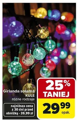 Girlanda solarna kule różne rodzaje promocja w Carrefour