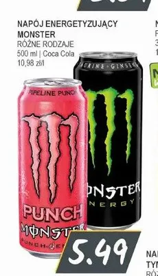 Napój energetyzujący Monster Pipeline Punch promocja w Słoneczko