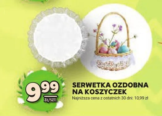 Serwetka ozdobna na koszyczek promocja w Stokrotka