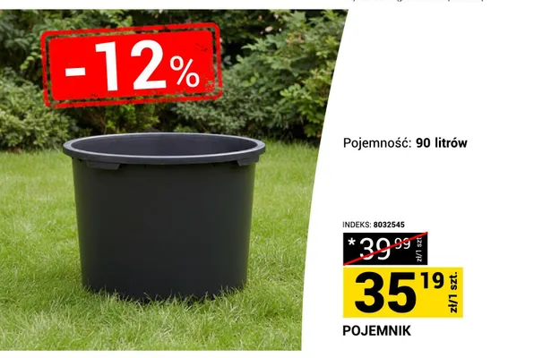 Pojemnik 90 litrów promocja w Merkury Market