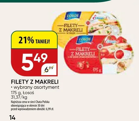 Filety z makreli promocja w Chata Polska