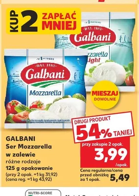 Ser Mozzarella w zalewie Galbani promocja w Kaufland