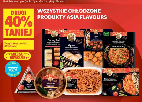 Smażony makaron z warzywami i grzybami Bami Goreng Asia Flavours promocja w Biedronka