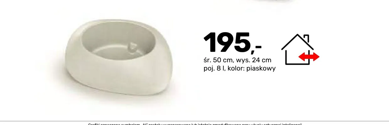 Donica z tworzywa sztucznego okrągła niska 8 l promocja w Bricomarche
