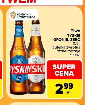 Piwo Tyskie Gronie promocja w Carrefour Market