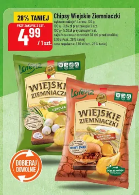 Chipsy wiejskie ziemniaczki promocja w POLOmarket