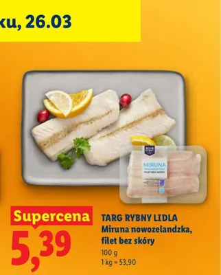 Miruna nowozelandzka, filet bez skóry promocja w Lidl
