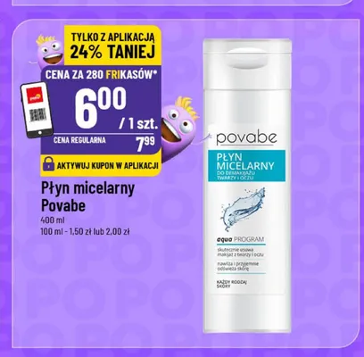 Płyn micelarny Povabe Aqua Program promocja w POLOmarket