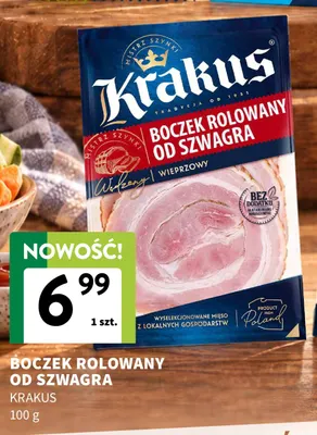 Boczek rolowany od szwagra Krakus promocja w Intermarche