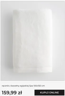 Ręcznik z bawełny egipskiej Spa home&you 100x150 cm promocja w home&you