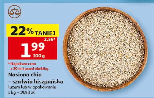 Nasiona chia szałwia hiszpańska promocja w Auchan