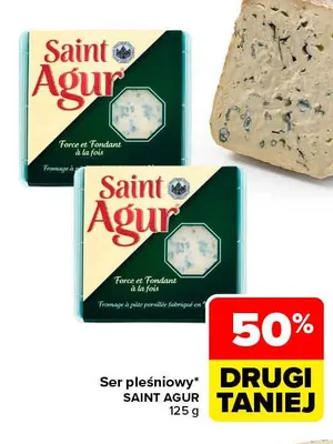 Ser pleśniowy Saint Agur promocja w Carrefour Market