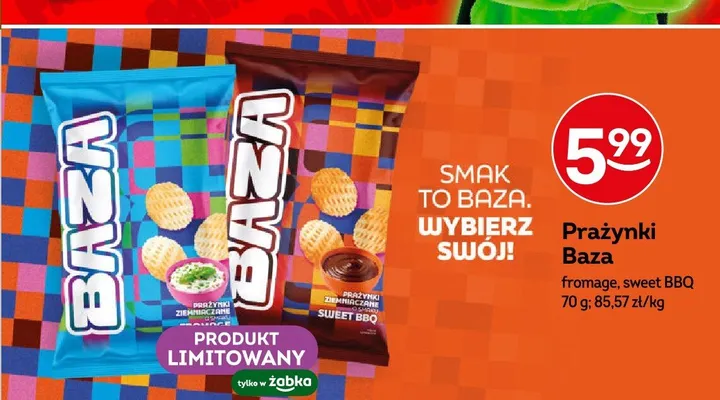 Prażynki ziemniaczane Baza fromage promocja w Żabka