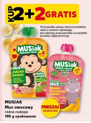 Mus owocowy różne rodzaje promocja w Kaufland