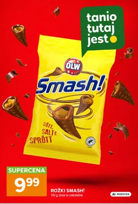 Rożki Smash! OLW słone w czekoladzie promocja w Stokrotka