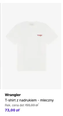 T-shirt Wrangler z nadrukiem - mleczny promocja w Lounge by Zalando