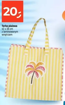 Torba plażowa 42x38 cm z laminowanym wnętrzem promocja w Dealz