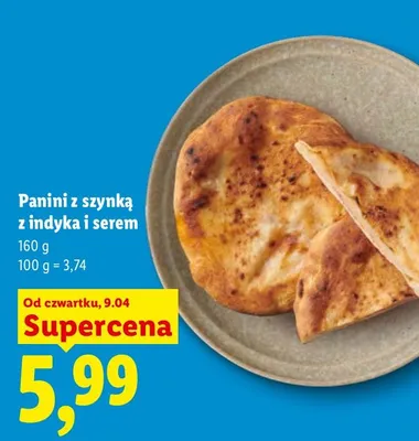 Panini z szynką z indyka i serem Lidl promocja w Lidl