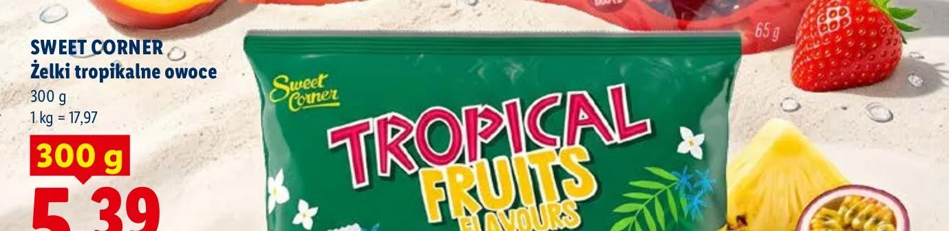 Żelki tropikalne owoce Sweet Corner promocja w Lidl