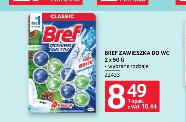 Zawieszka do WC 2-pak Bref promocja w Selgros