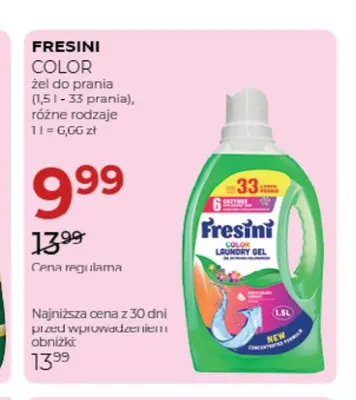Żel do prania Color Fresini promocja w Drogerie Jawa