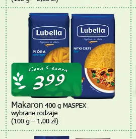 Makaron Lubella Maspex promocja w CEZAR Delikatesy