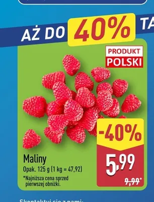 Maliny promocja w Aldi