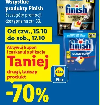 Kapsułki do zmywarki Finish Quantum promocja w Lidl